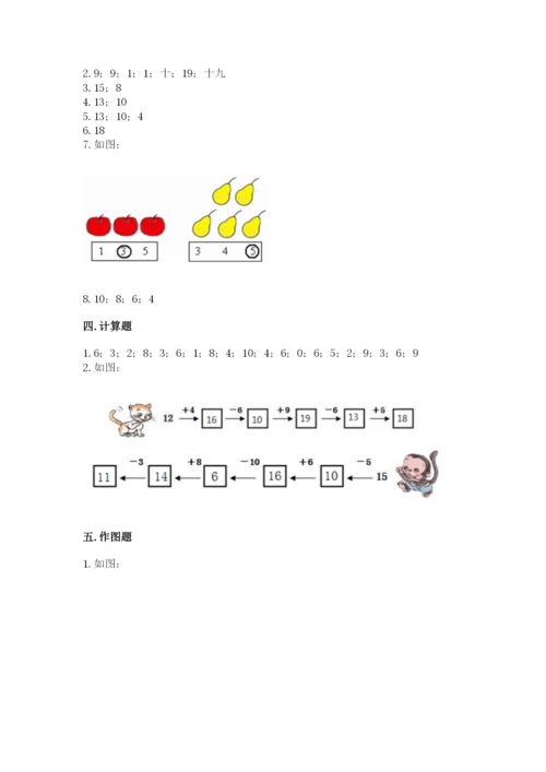 人教版一年级上册数学期末测试卷带答案（综合题）.docx