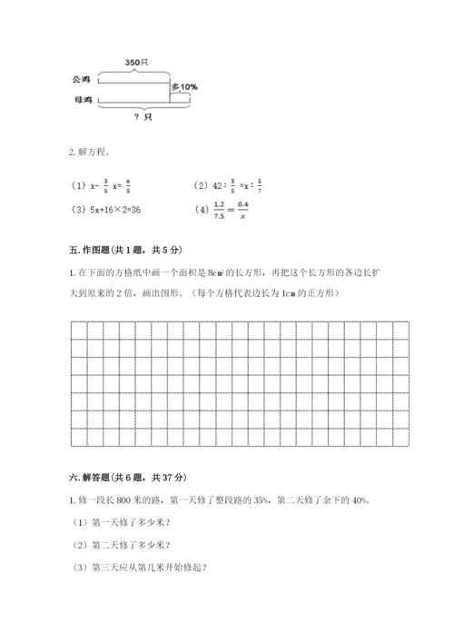 廊坊市大厂回族自治县六年级下册数学期末测试卷a4版.docx
