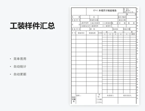 工装样件汇总