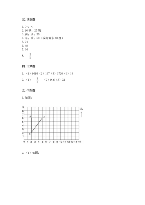 人教版六年级上册数学期中测试卷可打印.docx