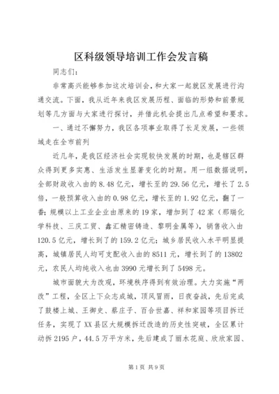 区科级领导培训工作会发言稿.docx