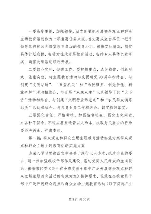 群众观点和群众立场主题教育活动的实施方案.docx