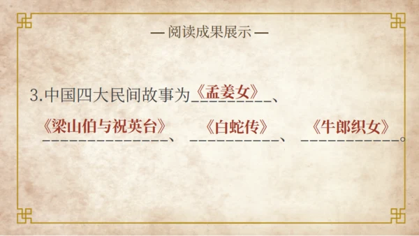 中国民间故事神话故事通用PPT模板