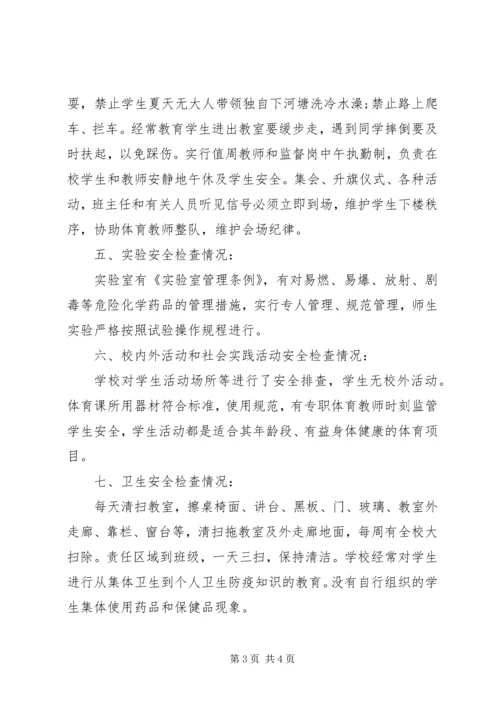 小学春季校园安全工作自检自查报告 (3).docx