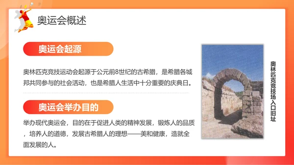 中国加油奥运精神羽毛球教育ppt模板