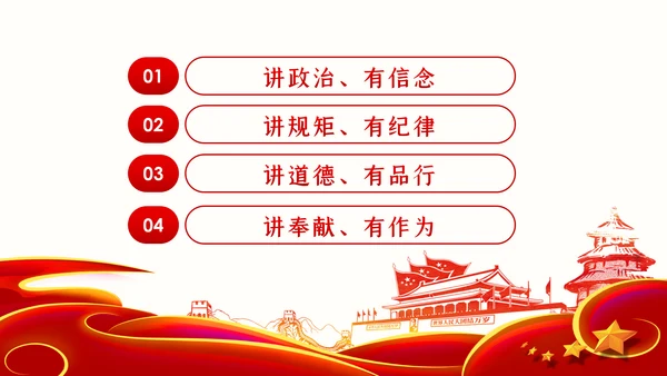 践行四讲四有争做合格党员干部PPT党课