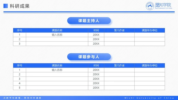 蓝色简约简洁学术国家奖学金答辩