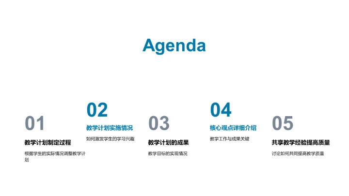 教学工作季度报告PPT模板