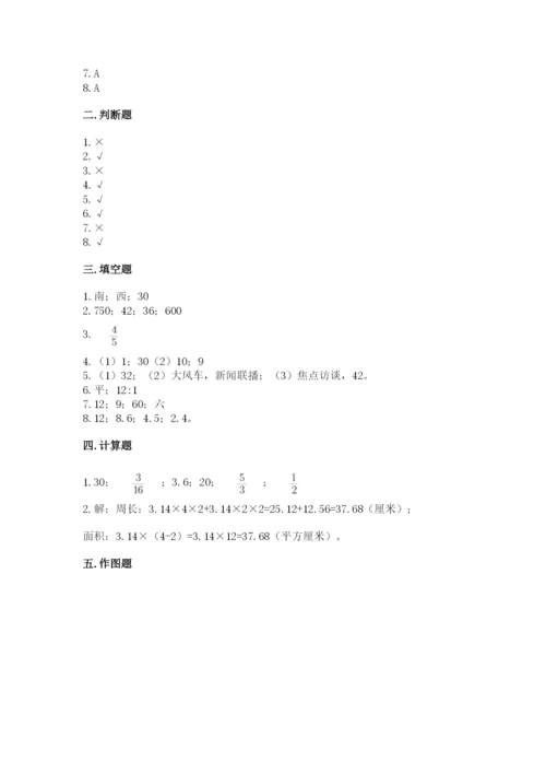 2022人教版六年级上册数学期末考试卷精品【能力提升】.docx