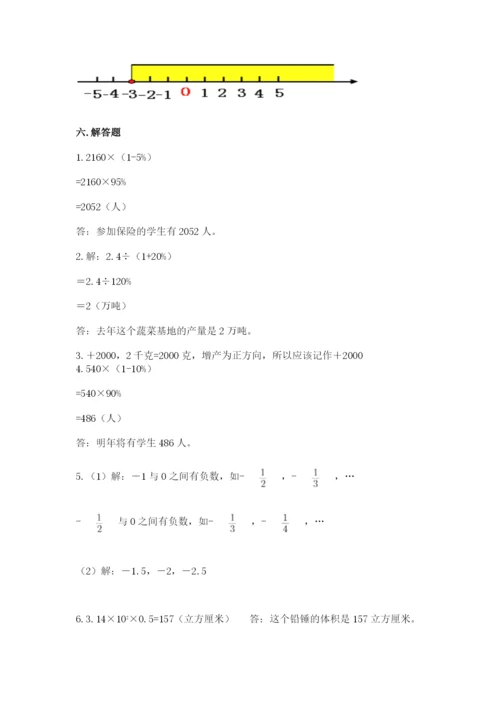 人教版六年级下册数学期末测试卷含答案【培优】.docx