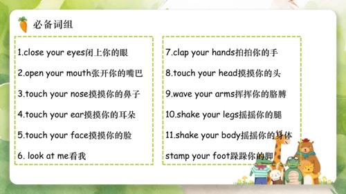 Unit 3 Look at me（复习课件）-2023-2024学年三年级英语上册期末核心考点集训