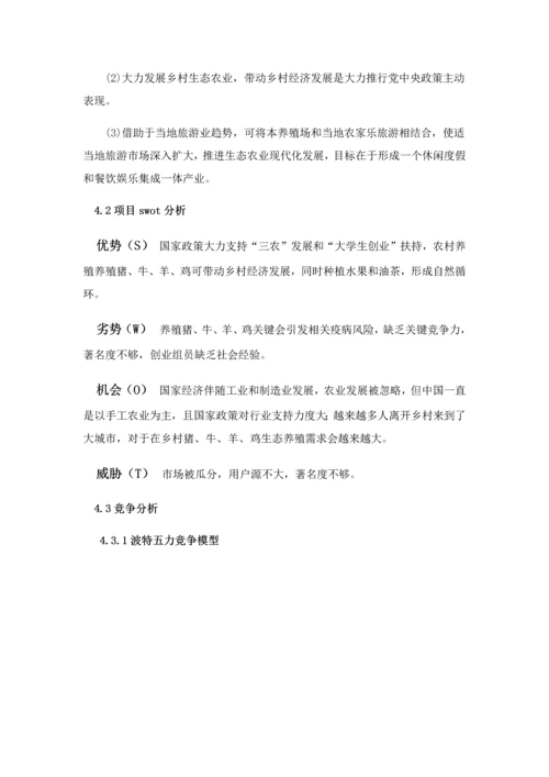 农村生态养殖创业专项计划书.docx