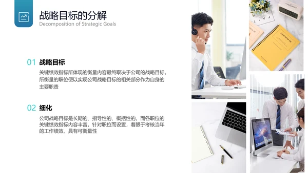 蓝色简约KPI绩效考核PPT