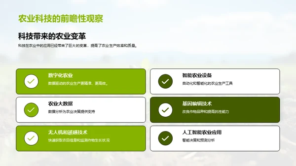 农业科技催化新未来