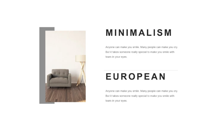 极简风室内设计北欧风格居家房屋室内装修设计方案PPT模版