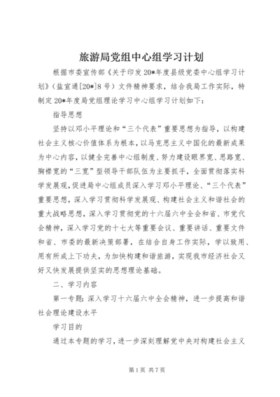 旅游局党组中心组学习计划.docx