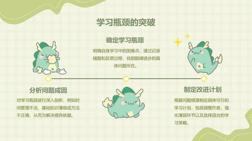 小怪兽绿色卡通风学习汇报