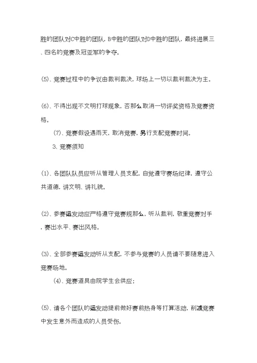 校园羽毛球比赛活动方案策划书(共7页)