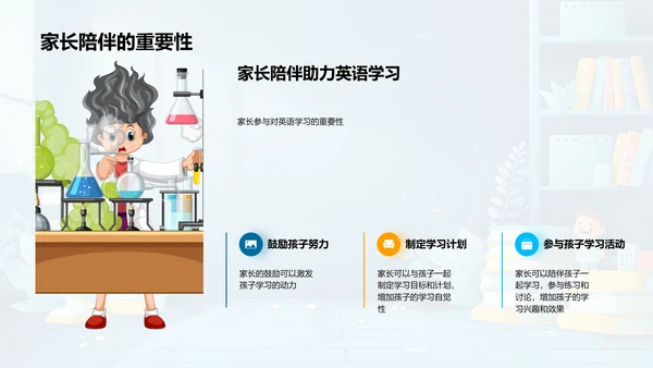 家校共育英语策略PPT模板