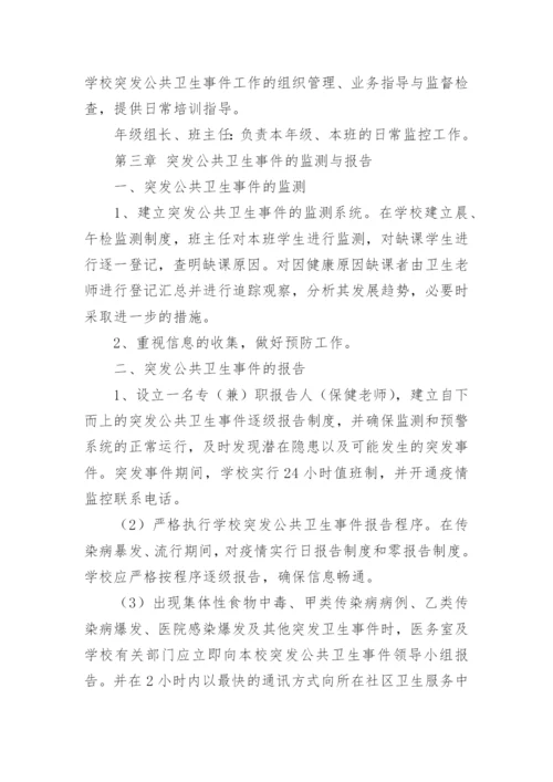 小学学校突发公共卫生事件应急处理预案.docx