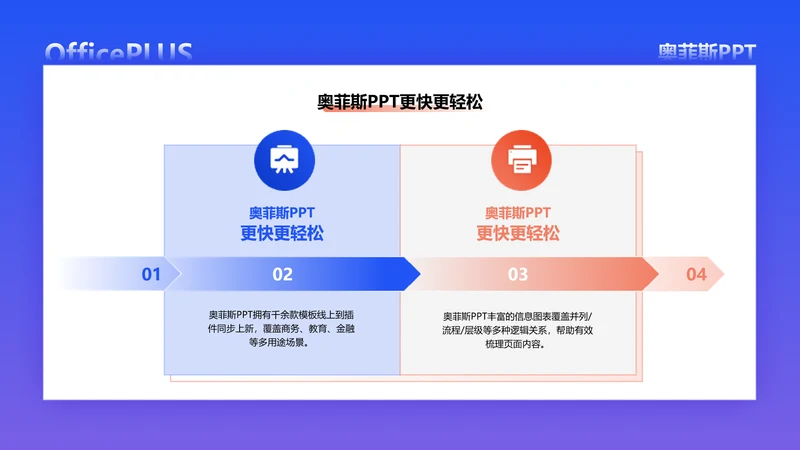 简约风并列关系2项PPT图文页