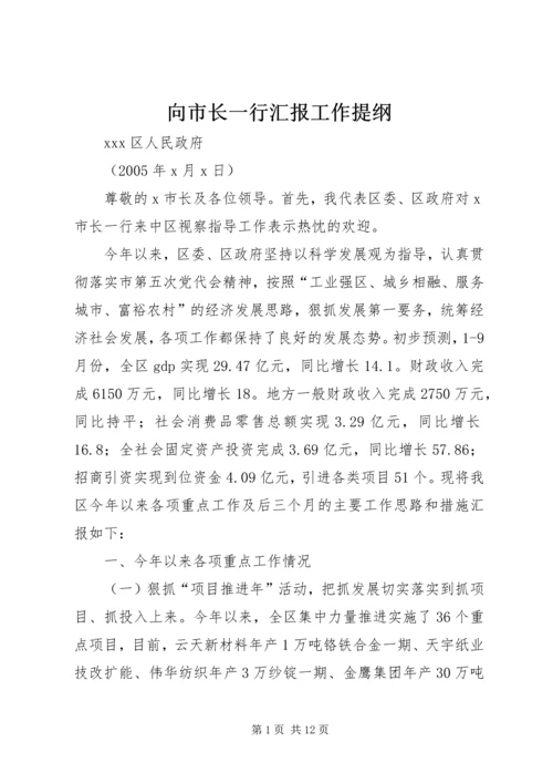 向市长一行汇报工作提纲 (2).docx