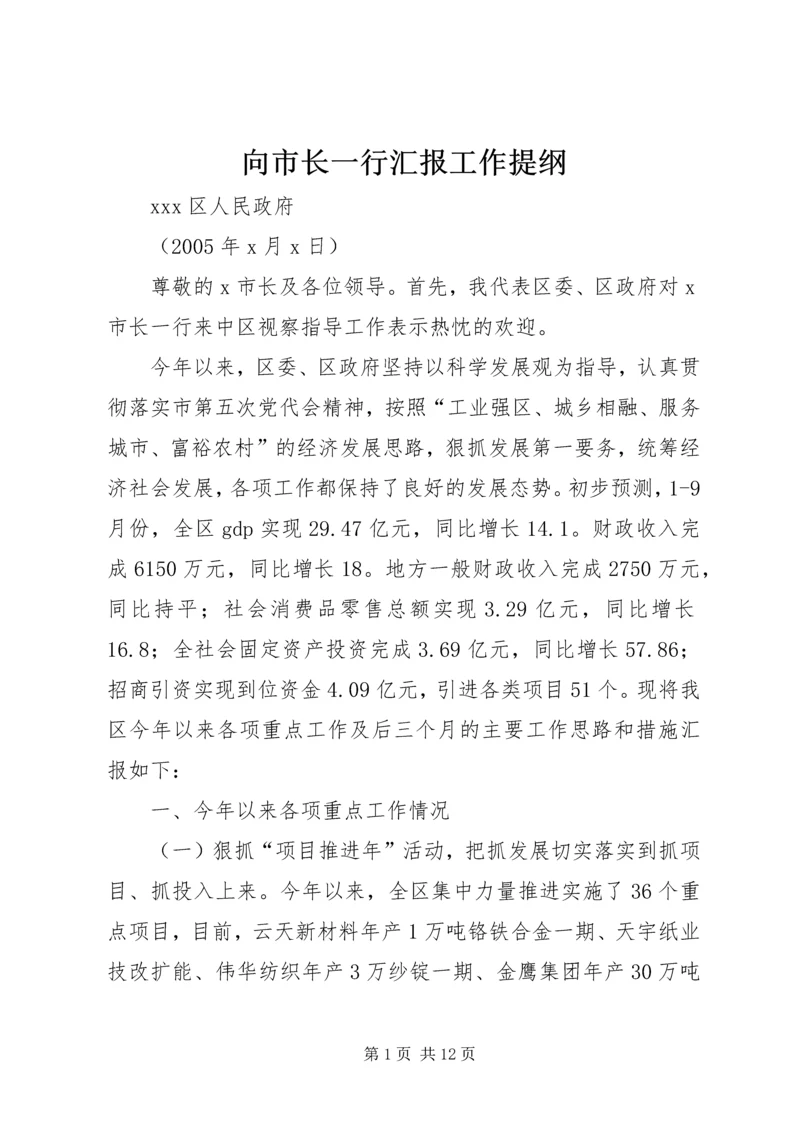 向市长一行汇报工作提纲 (2).docx