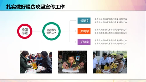 新农村精准扶贫开发脱贫攻坚战PPT模板