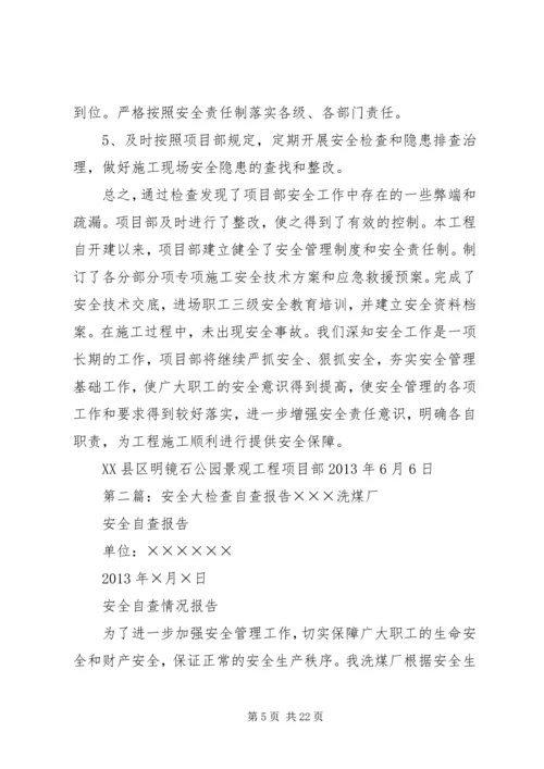 安全大检查自查报告 (12).docx