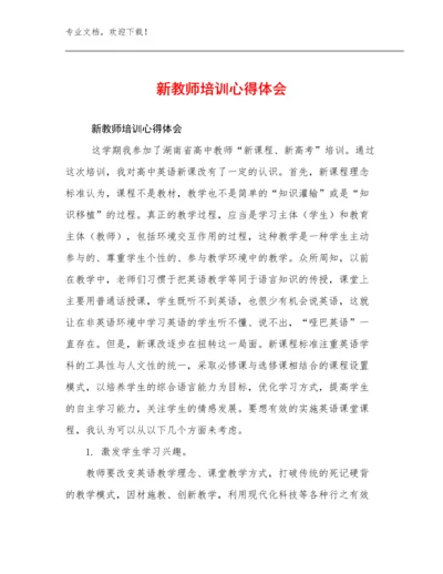 最新新教师培训心得体会优选范文19篇合辑.docx