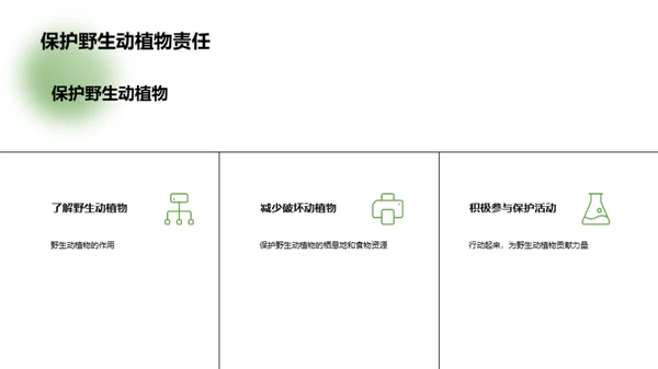 保护野生动植物，共建绿色家园