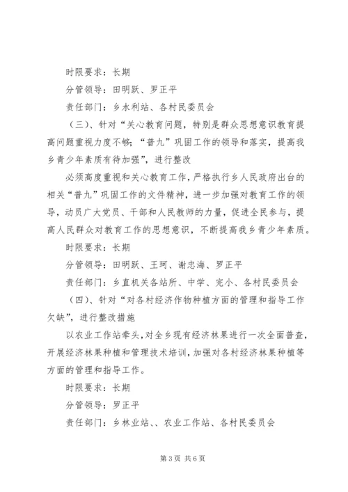 乡镇政府班子整改措施.docx