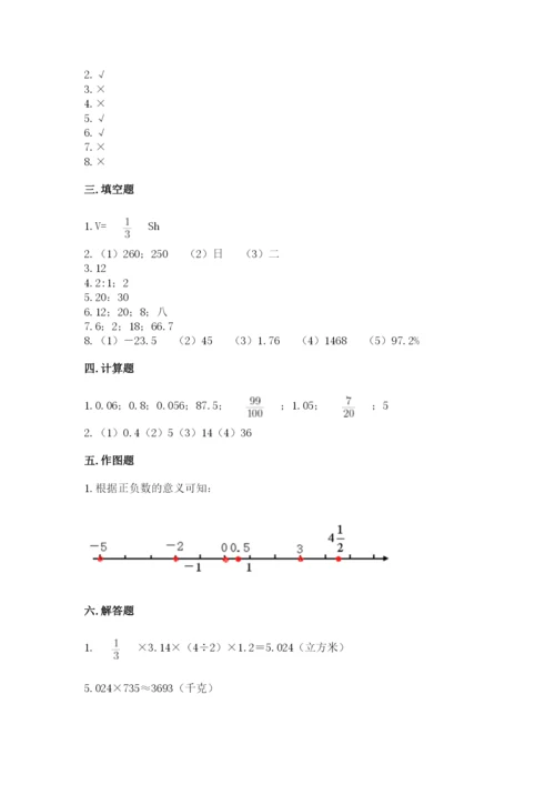 沪教版数学六年级下册期末检测试题含答案（能力提升）.docx