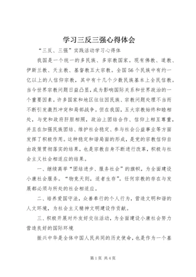 学习三反三强心得体会 (5).docx