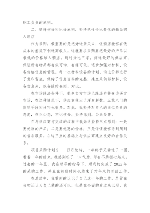 项目采购计划.docx