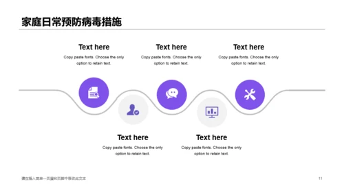 紫色插画【最全攻略】抗击疫情专题PPT案例