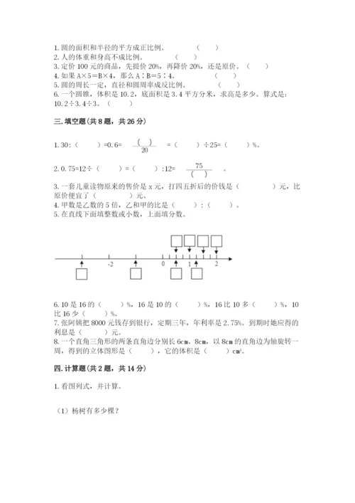 泗洪县六年级下册数学期末测试卷（夺冠）.docx