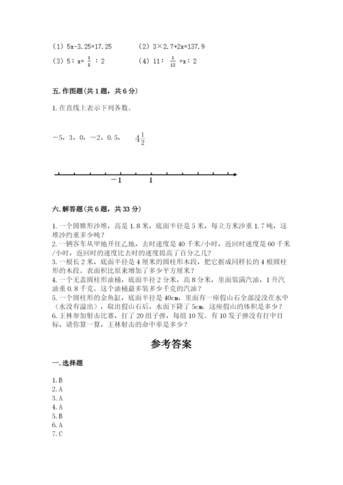 小升初数学期末测试卷（考点梳理）.docx