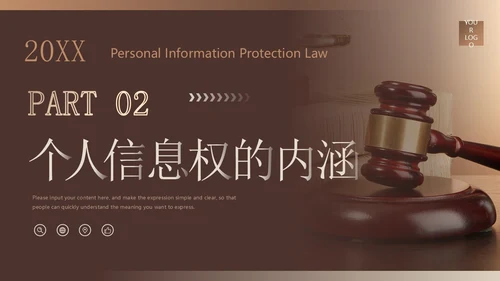 棕色简约商务风企业法律宣传培训个人信息保护法课件PPT模板