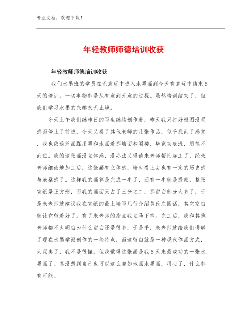 年轻教师师德培训收获范文17篇文档合集.docx