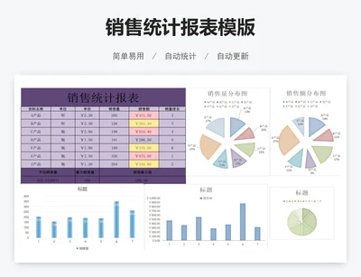 销售统计报表模版