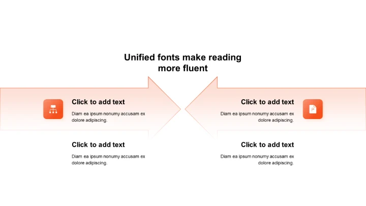 渐变PPT两项箭头冲突关系页