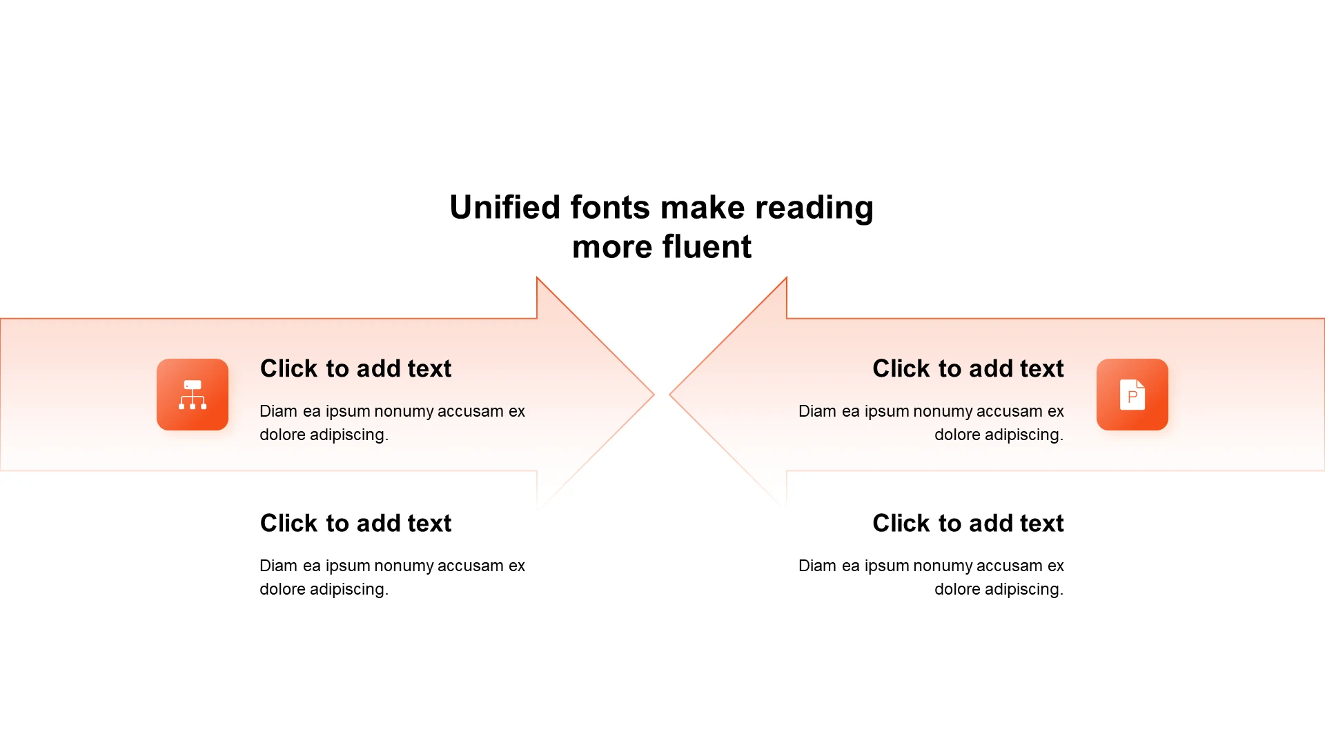 渐变PPT两项箭头冲突关系页