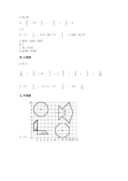 六年级上册数学期末测试卷含答案【培优b卷】.docx