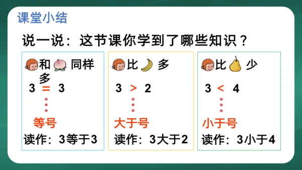 人教版一年级上册3.2 比大小课件(共26张PPT)