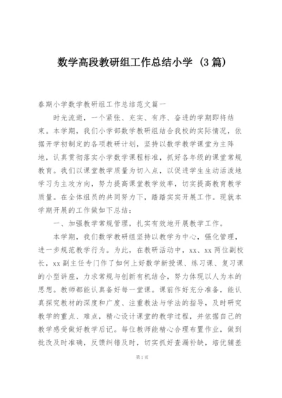 数学高段教研组工作总结小学 (3篇).docx