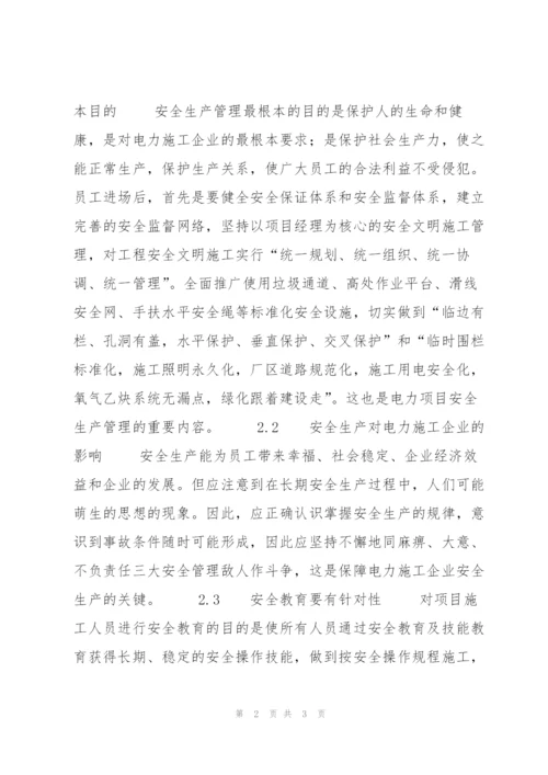 浅谈电力工程项目安全生产管理.docx