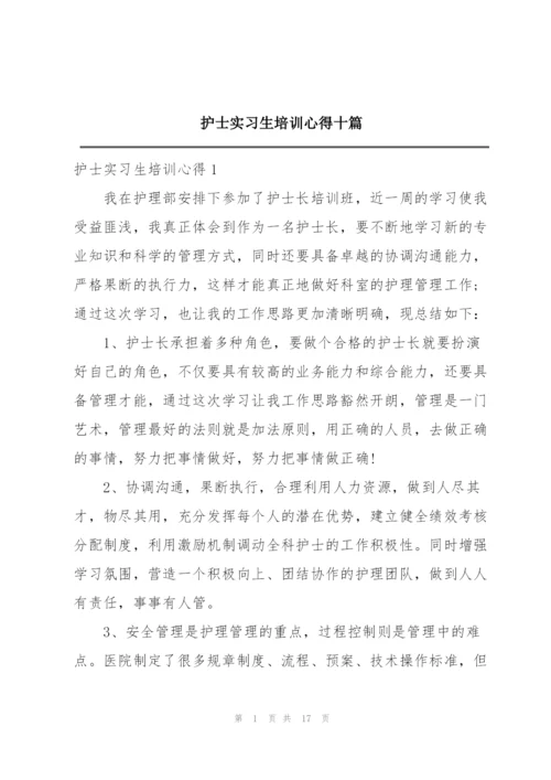 护士实习生培训心得十篇.docx