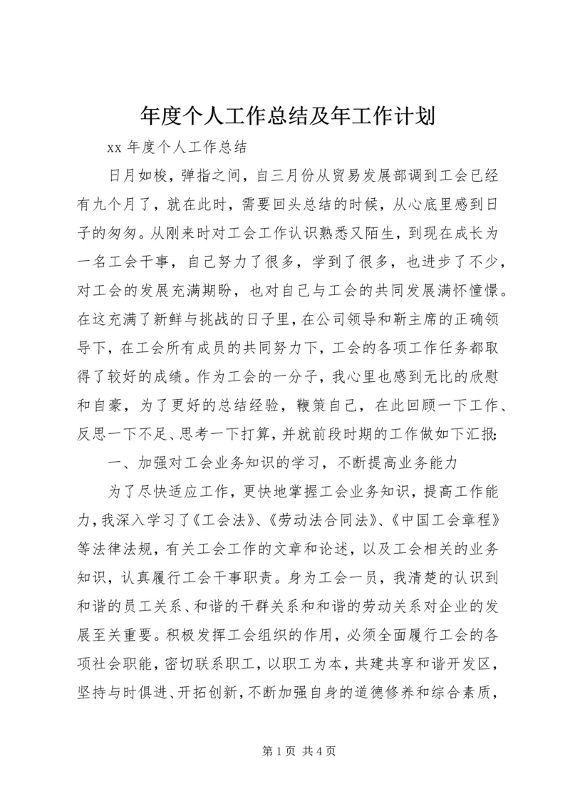 年度个人工作总结及年工作计划 (2).docx