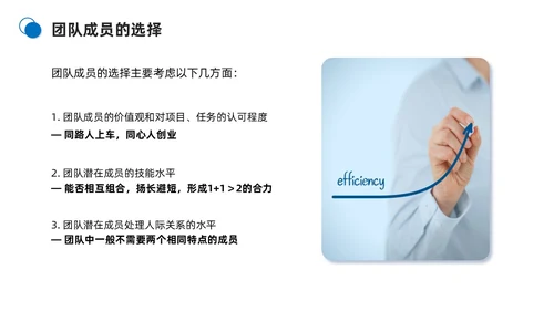 蓝色商务简约打造高绩效团队团队管理PPT模板团队建设